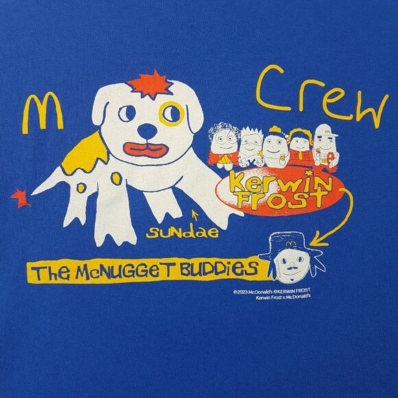2023 McDONALDS McNugget Buddies Tee Shirt Large US L Blue Unisex Men Women Kids - Picture 4 of 16